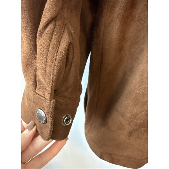 Claiborne Men's M Western Chore Sueded Jacket Quilt Lining Utility Barn Retro - Picture 4 of 11